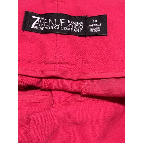 7th Ave Design Studio New York and Company Fuscia Pink Dress Pants 10 Average - Picture 3 of 3